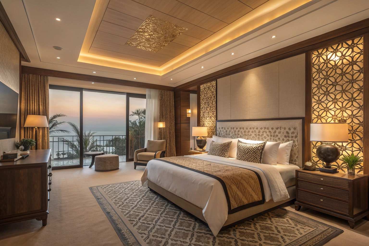 Deluxe Room layout with balcony